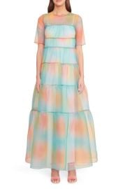 STAUD Hyacinth Crepe Organza Tiered Maxi Dress at Nordstrom