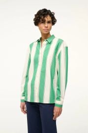 STAUD KELLY SHIRT BUNGALOW STRIPE at Staud