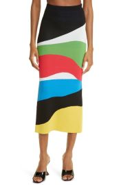 STAUD Karina Stripe Jacquard Pencil Skirt at Nordstrom