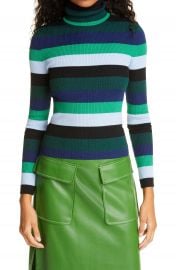 STAUD Ken Stripe Merino Wool Blend Turtleneck   Nordstrom at Nordstrom