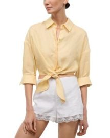 STAUD Lisa Linen Top Bloomingdalex27s Women at Bloomingdales
