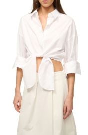 STAUD Lisa Tie Front Shirt at Nordstrom