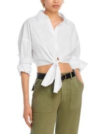 STAUD Lisa Tie Front Top Bloomingdalex27s Women at Bloomingdales