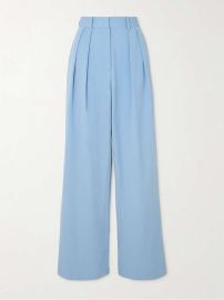 STAUD Luisa pleated woven wide-leg pants NET-A-PORTER at Net a Porter