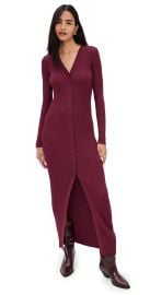 STAUD Maxi Shoko Sweater Dress Crimson S at Shopbop