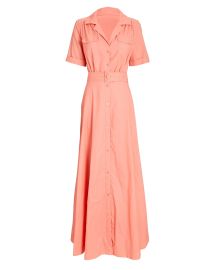 STAUD Millie Belted Maxi Shirt Dress at Intermix