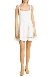 STAUD Mini Wells Sleeveless Cotton Twill Dress at Nordstrom