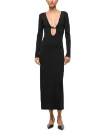 STAUD Murphy Plunging Neck Dress Bloomingdales at Bloomingdales