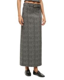 STAUD Murray Herringbone Column Skirt Bloomingdales at Bloomingdales