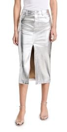 STAUD Oaklyn Skirt Silver 14 at Shopbop