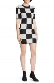 STAUD Omar  x27 s Checkerboard Knit Dress   Nordstrom at Nordstrom