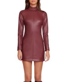 STAUD Palettes Faux Leather Mini Dress Bloomingdales at Bloomingdales