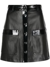 STAUD Paper faux-leather Mini Skirt - at Farfetch