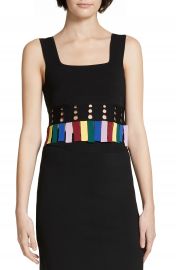 STAUD Paradise Rainbow Fringe Crop Top   Nordstrom at Nordstrom