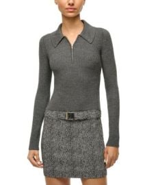 STAUD Platt Long Sleeve Mini Dress Bloomingdales at Bloomingdales