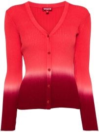 STAUD Shoko Cardigan Red at Farfetch