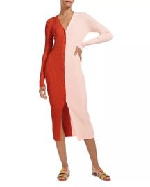 STAUD Shoko Color Block Ribbed Sweater Dress    Bloomingdales at Bloomingdales