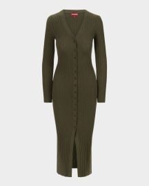 STAUD Shoko Ribbed Sweater Dress at Neiman Marcus