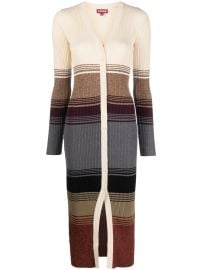 STAUD Shoko Striped Knitted Dress - at Farfetch