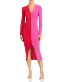 STAUD Shoko Two Tone Split Cardigan Dress   Bloomingdales at Bloomingdales