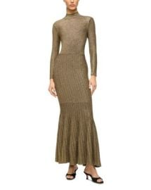 STAUD Tilda Metallic Knit Dress Bloomingdales at Bloomingdales