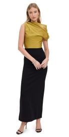 STAUD Topaz Dress Chartreuse/Black L at Shopbop