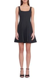 STAUD Wells Cotton Stretch Poplin Fit & Flare Dress at Nordstrom