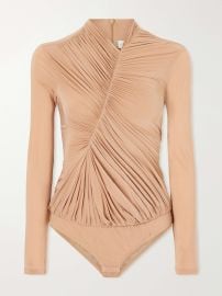STELLA MCCARTNEY Draped crepe-jersey bodysuit at Net a Porter