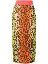 STELLA MCCARTNEY LEOPARD PRINT SKIRT - YELLOW at Farfetch