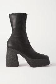 STELLA MCCARTNEY Vegetarian leather platform ankle boots NET-A-PORTER at Net a Porter