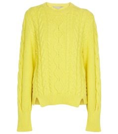 STELLA McCARTNEY - Cable-knit cotton-blend sweater at Mytheresa