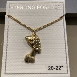 STERLING FOREVER Egyptian Pharaoh Bust Pendant Necklace eBay at eBay
