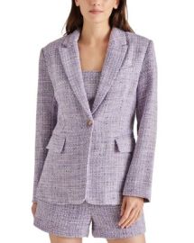 STEVE MADDEN Harlow Tweed One Button Blazer Bloomingdales at Bloomingdales