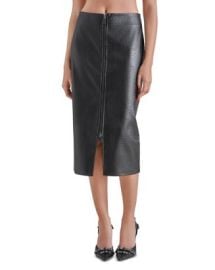 STEVE MADDEN Hayes Faux Leather Midi Skirt Bloomingdales at Bloomingdales