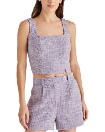 STEVE MADDEN Mallika Tweed Sleeveless Top Bloomingdales at Bloomingdales