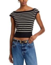 STEVE MADDEN Sarita Boat Neck Stripe Sweater Bloomingdalex27s Women at Bloomingdales