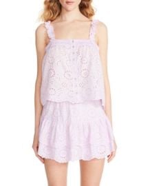 STEVE MADDEN Summer Sunrise Cotton Eyelet Top Bloomingdales at Bloomingdales