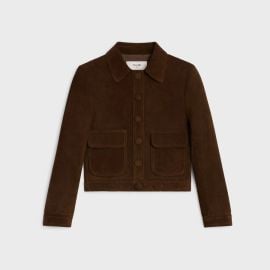 STRAIGHT-CUT BLOUSON JACKET IN SUEDE - CELINE at Celine