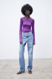 STRETCH BODYSUIT - Purple   United States at Zara