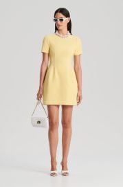 STRETCH REPTILE MINI DRESS - YELLOW - Scanlan Theodore US at Scanlan Theodore