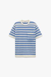 STRIPED KNIT T-SHIRT - Bluish   United States at Zara