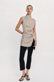 STRIPED LACE MINI DRESS at Zara