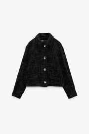 STRUCTURED JACKET WITH METAL BUTTONS - Black White United States at Zara