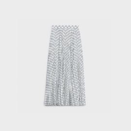 SUN-PLEATED SKIRT IN CRPE DE CHINE - CRAIENAVY  CELINE at Celine