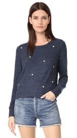 SUNDRY Star Patches Cropped Sweatshirt at Shopbop