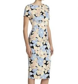 SUNO Silk Floral Sheath Dress at Saks Fifth Avenue