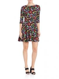 SUNO Stretch-Silk Floral Fit-andamp-Flare Dress at Saks Fifth Avenue