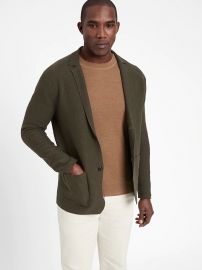 SUPIMA® Sweater Blazer in Mistletoe Green at Banana Republic