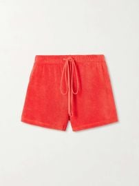 SUZIE KONDI Shallis cotton-blend terry shorts at Net a Porter
