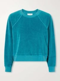 SUZIE KONDI Tilos cotton-blend velour sweatshirt at Net a Porter